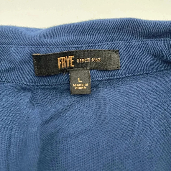 Frye Women’s Large Short Sleeve Utility Jumpsuit Blue Navy Comfortable Stretchy - Picture 2 of 15